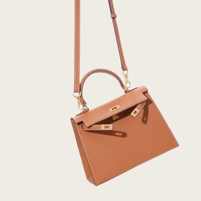 Vegan Epsom Leather Designer Bag