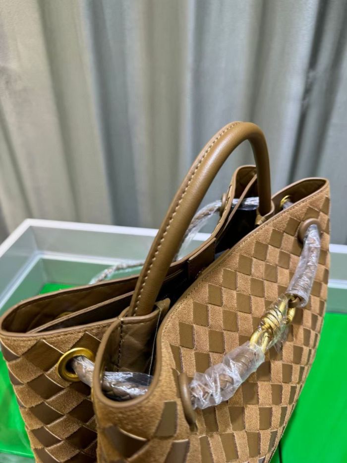 New Genuine Leather Woven Bag with A Long Purse with Handle