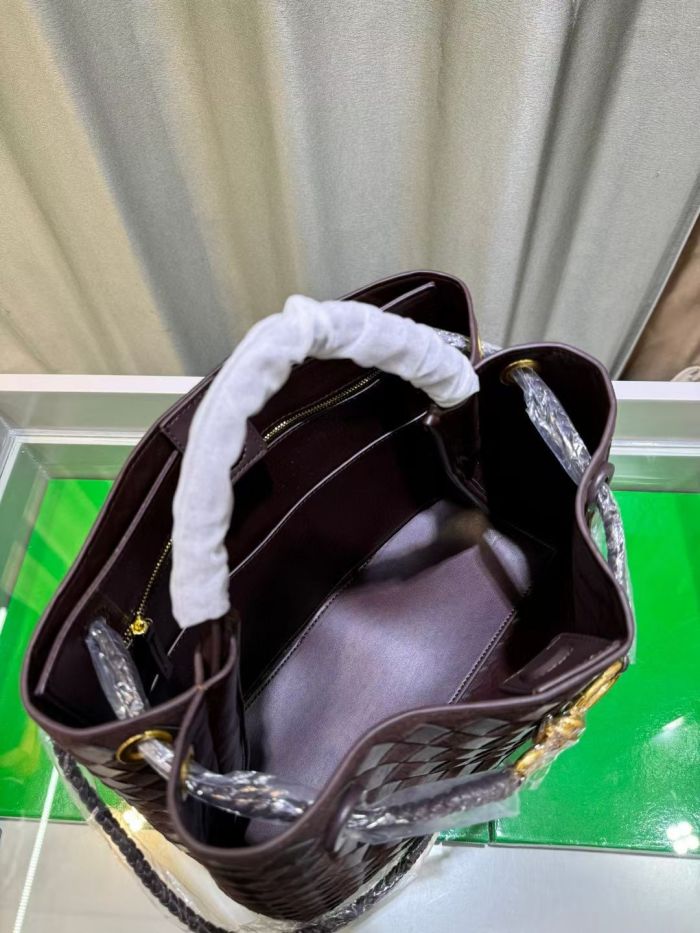 New Genuine Leather Woven Bag with A Long Purse with Handle