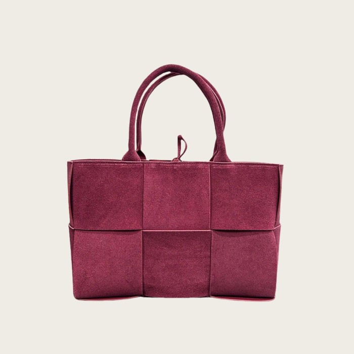 Genuine Nubuck Leather Designer Arco Tote Bag
