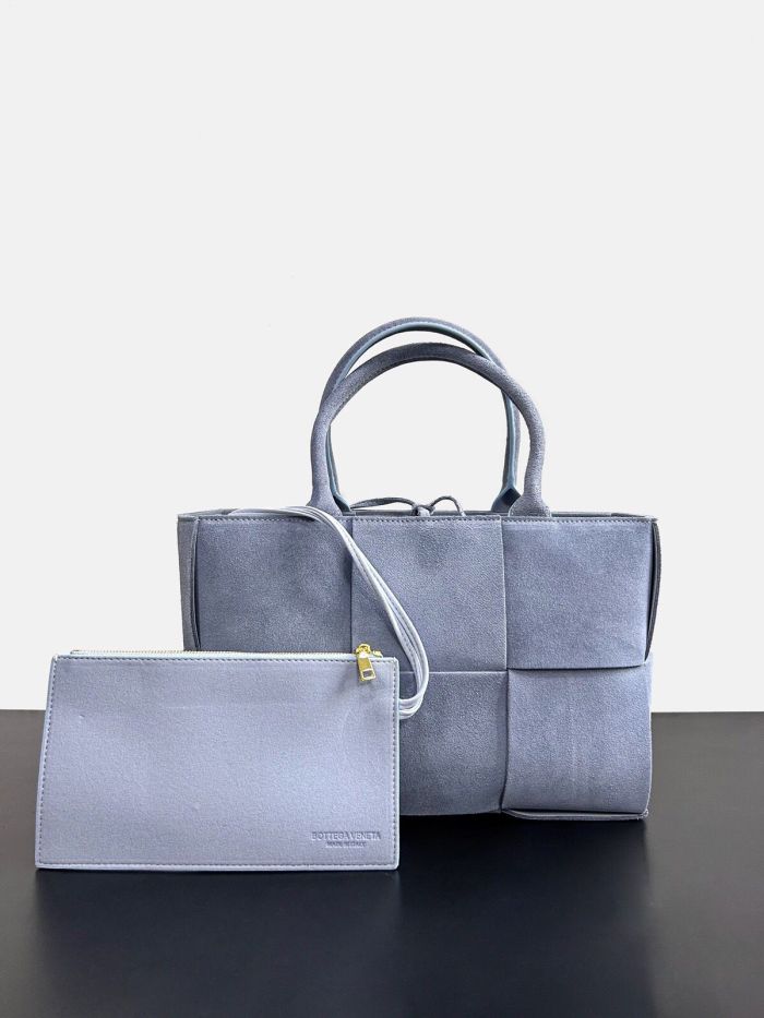 Genuine Nubuck Leather Designer Arco Tote Bag