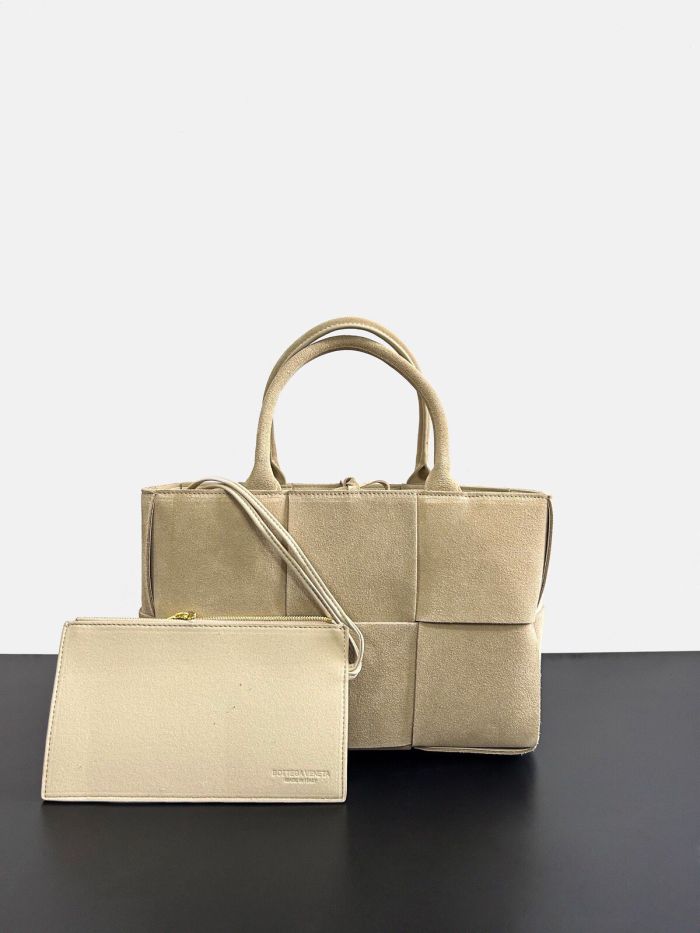 Genuine Nubuck Leather Designer Arco Tote Bag