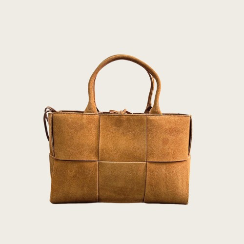 Genuine Nubuck Leather Designer Arco Tote Bag