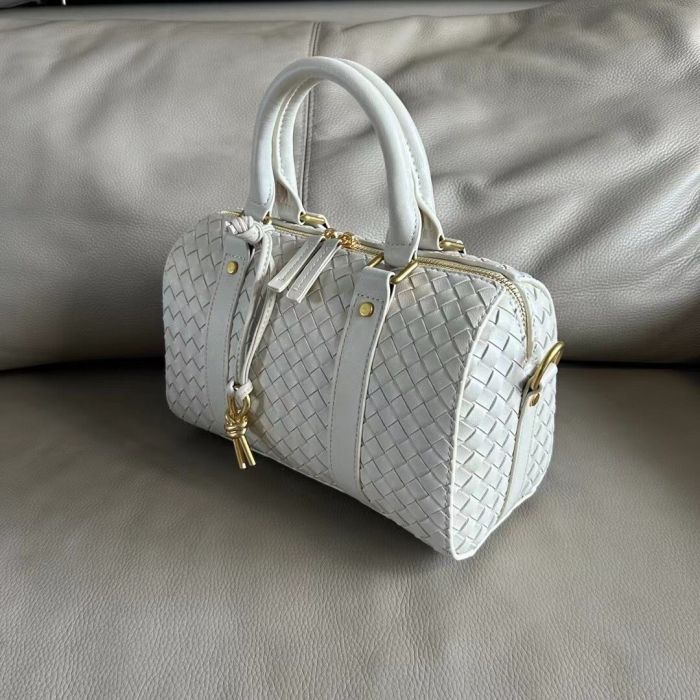New Leather Woven Pillow Bag