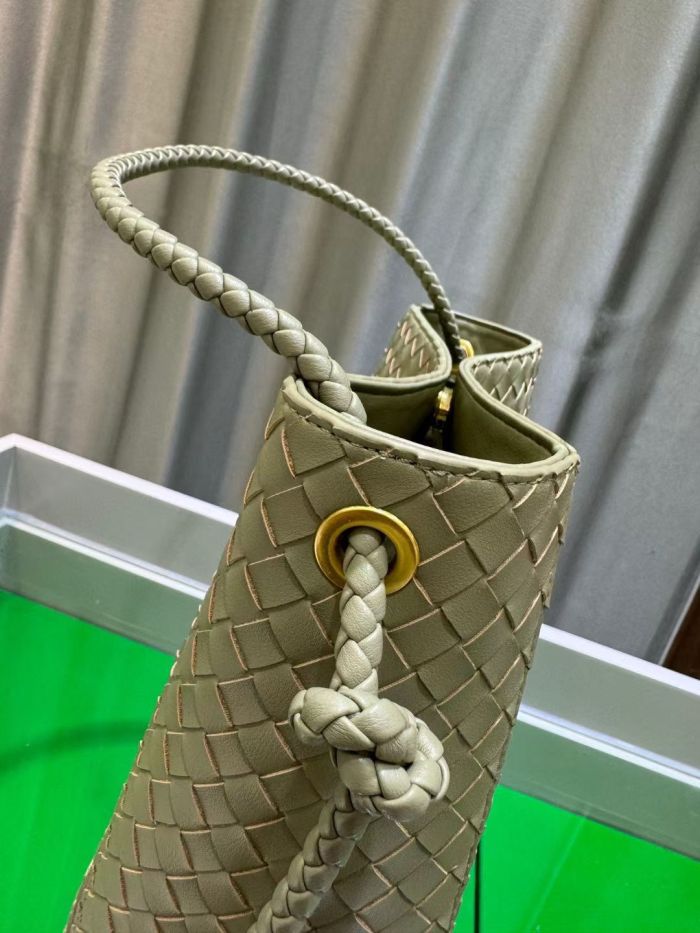Leather Woven Bucket Bag