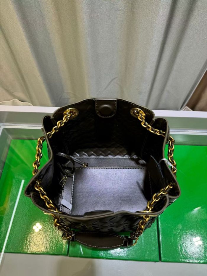 Leather Woven Chain Bag Designer Parachute Bag