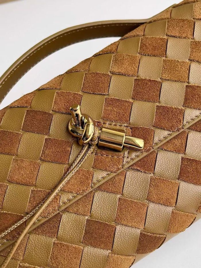New Leather  Long Woven  Clutch with Handle