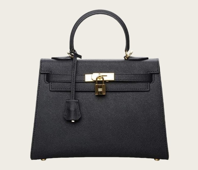 Vegan Epsom Leather Designer Kelly Bag25cm 28cm