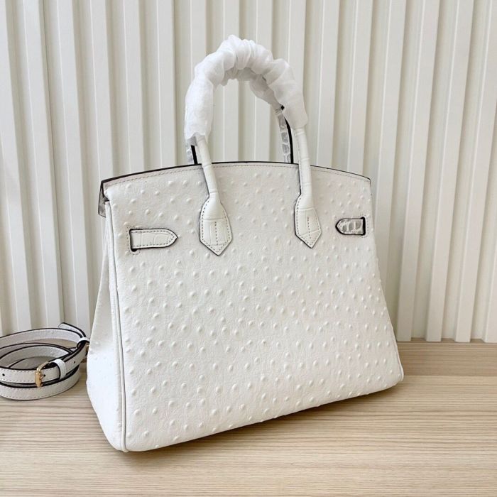 Genuine Leather Croco Grain with Ostrich Grain Bag