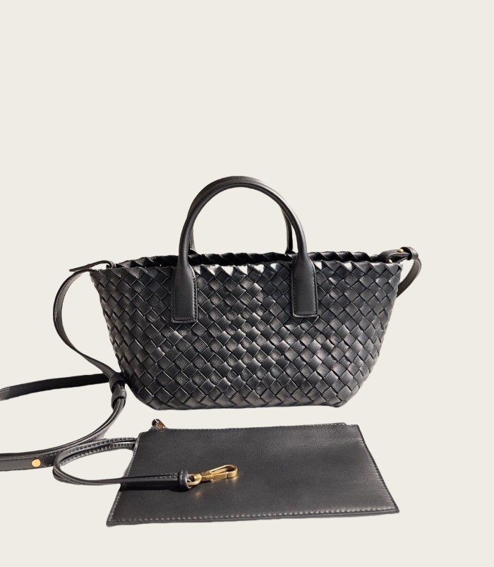 Genuine Lambskin Leather Designer Mini Cabat Bag