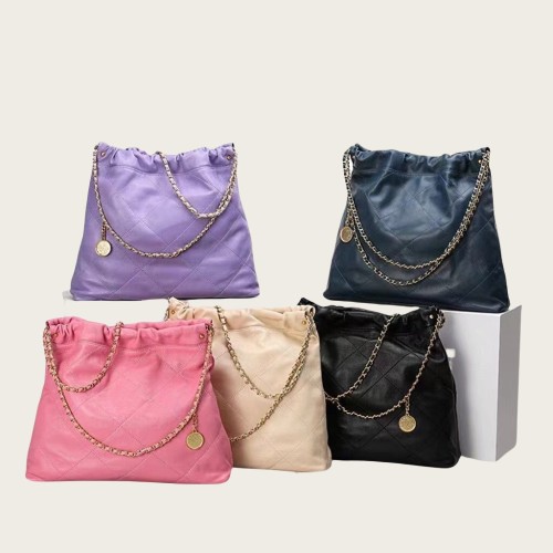 Large Genuine Lambskin Leather Handbag