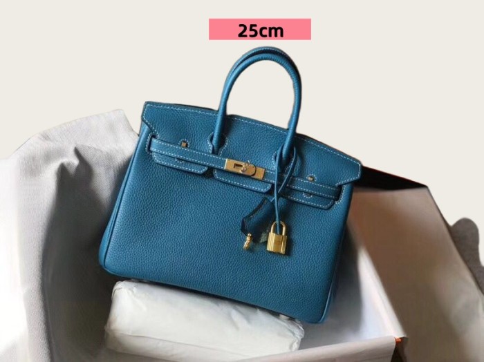 Genuine Togo Calfskin Leather Women Top Handle Bag