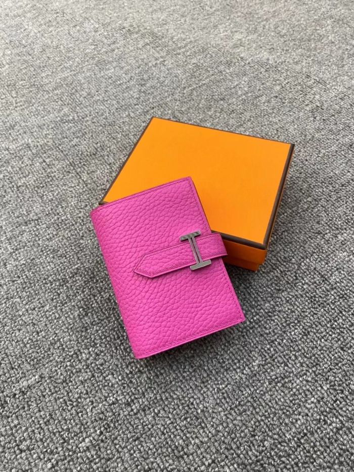 Handmade Stitching Togo Leather Small Wallet