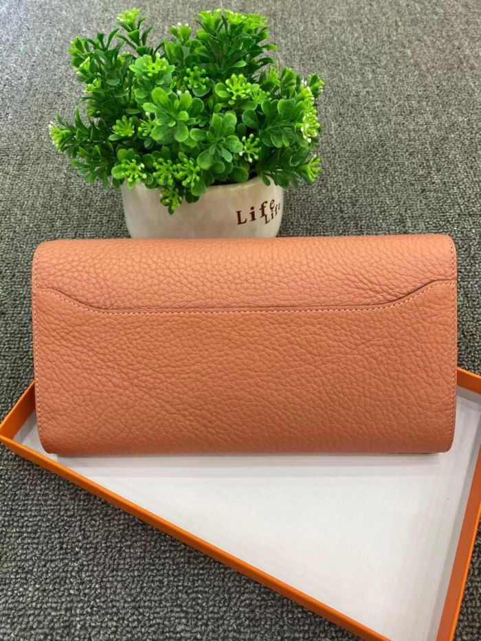 Togo Leather H Buckle Wallet