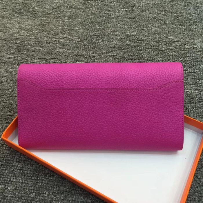 Togo Leather H Buckle Wallet