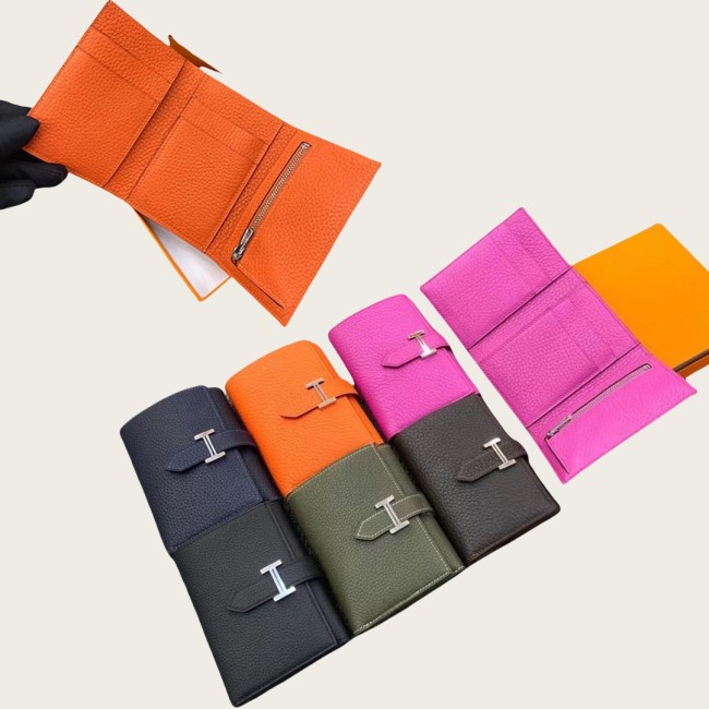 Handmade Togo Leather Trifold Wallet