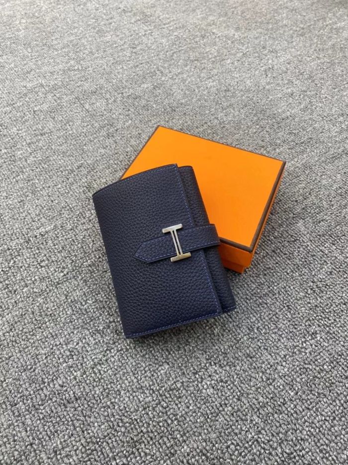 Handmade Togo Leather Trifold Wallet