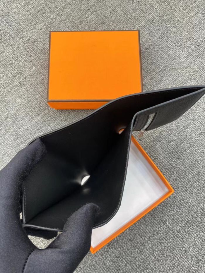 Handmade Togo Leather Trifold Wallet
