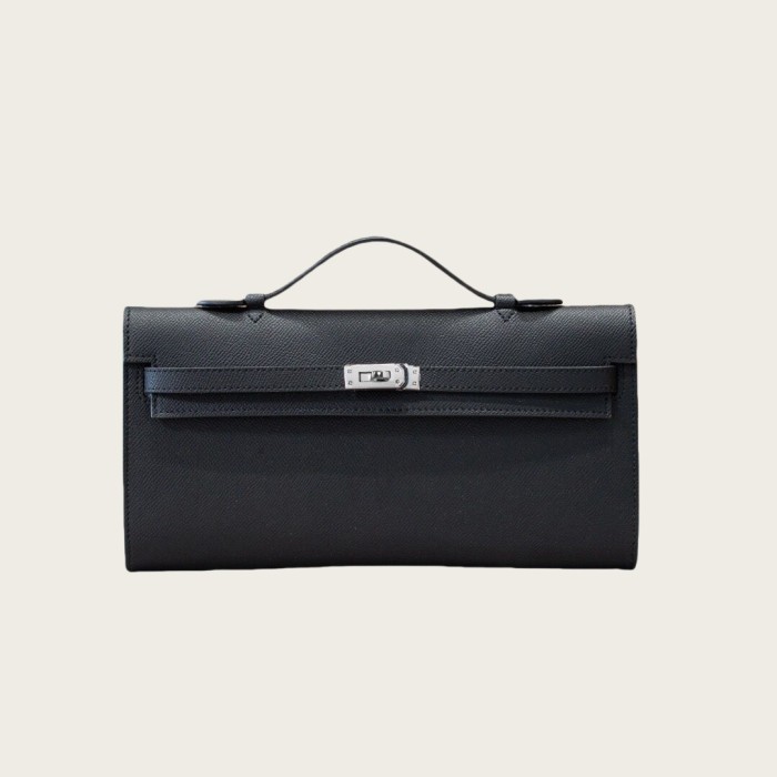 Genuine Epsom Leather Cut Shoulder Bag
