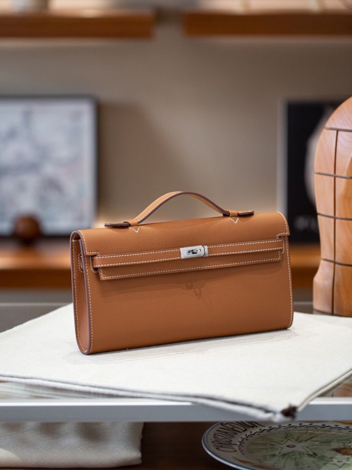 Genuine Epsom Leather Cut Shoulder Bag