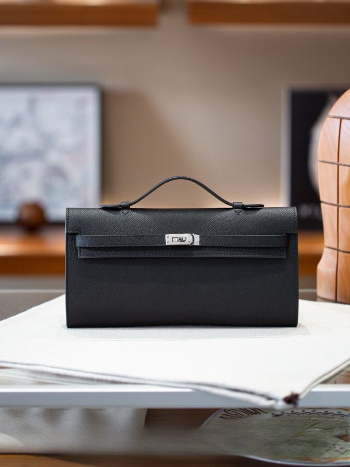 Genuine Epsom Leather Cut Shoulder Bag