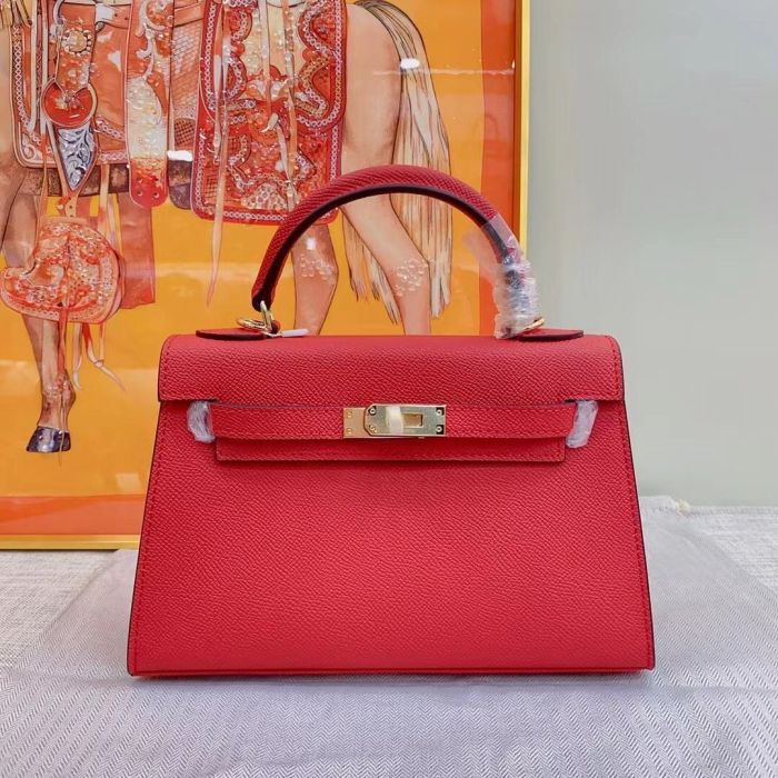 Luxury Epsom Leather Handbag 19cm 22cm 25cm 28cm