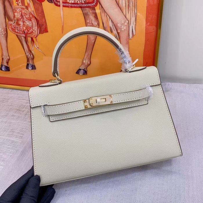 Luxury Epsom Leather Handbag 19cm 22cm 25cm 28cm
