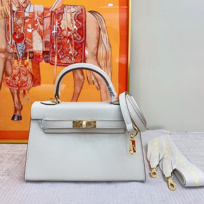 Luxury Epsom Leather Handbag 19cm 22cm 25cm 28cm