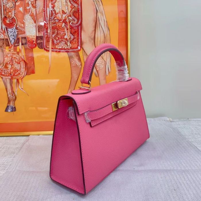 Luxury Epsom Leather Handbag 19cm 22cm 25cm 28cm