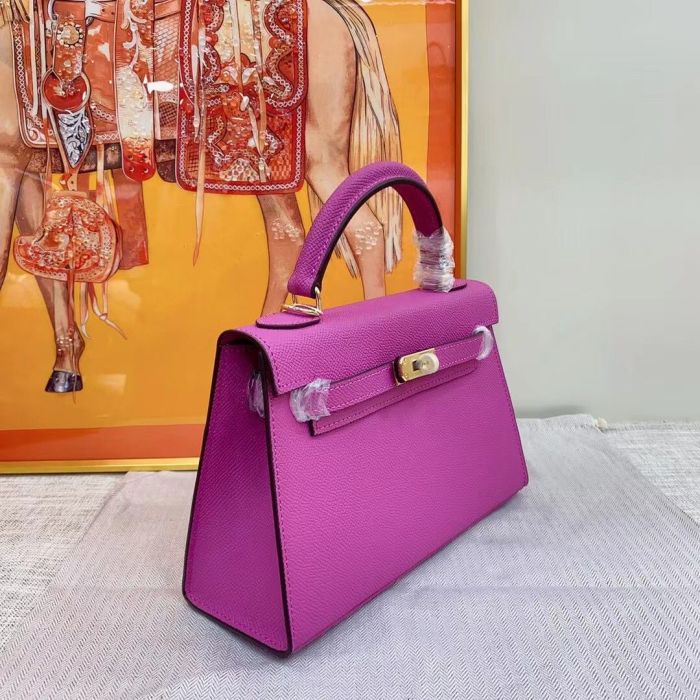 Luxury Epsom Leather Handbag 19cm 22cm 25cm 28cm