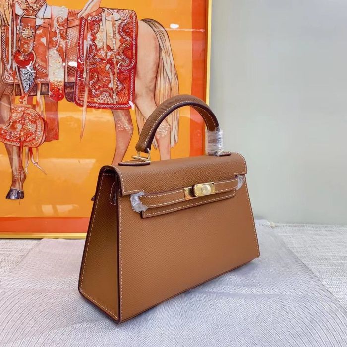 Luxury Epsom Leather Handbag 19cm 22cm 25cm 28cm