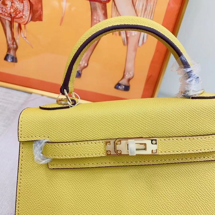 Luxury Epsom Leather Handbag 19cm 22cm 25cm 28cm