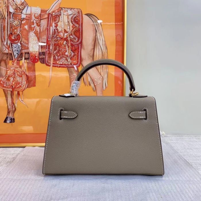 Luxury Epsom Leather Handbag 19cm 22cm 25cm 28cm