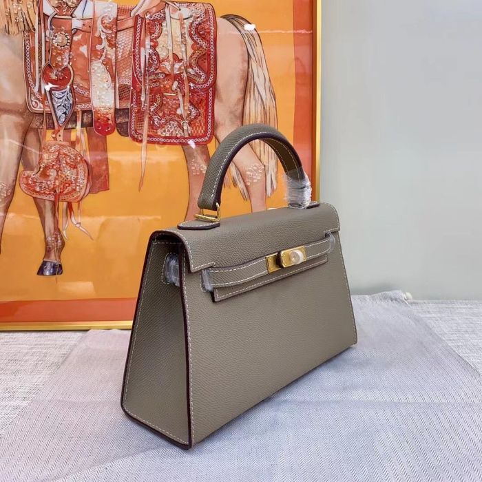 Luxury Epsom Leather Handbag 19cm 22cm 25cm 28cm