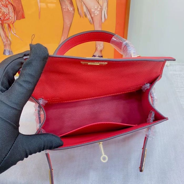 Luxury Epsom Leather Handbag 19cm 22cm 25cm 28cm