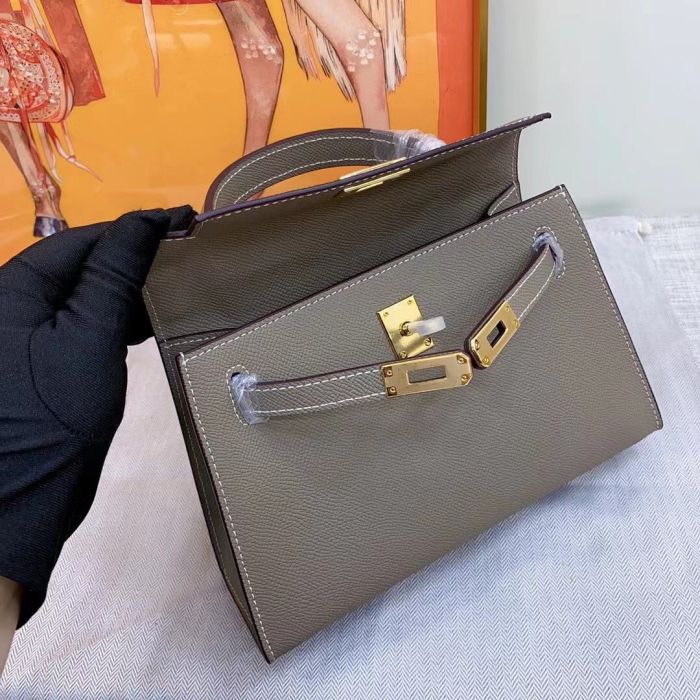 Luxury Epsom Leather Handbag 19cm 22cm 25cm 28cm