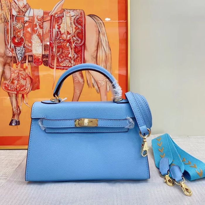 Luxury Epsom Leather Handbag 19cm 22cm 25cm 28cm