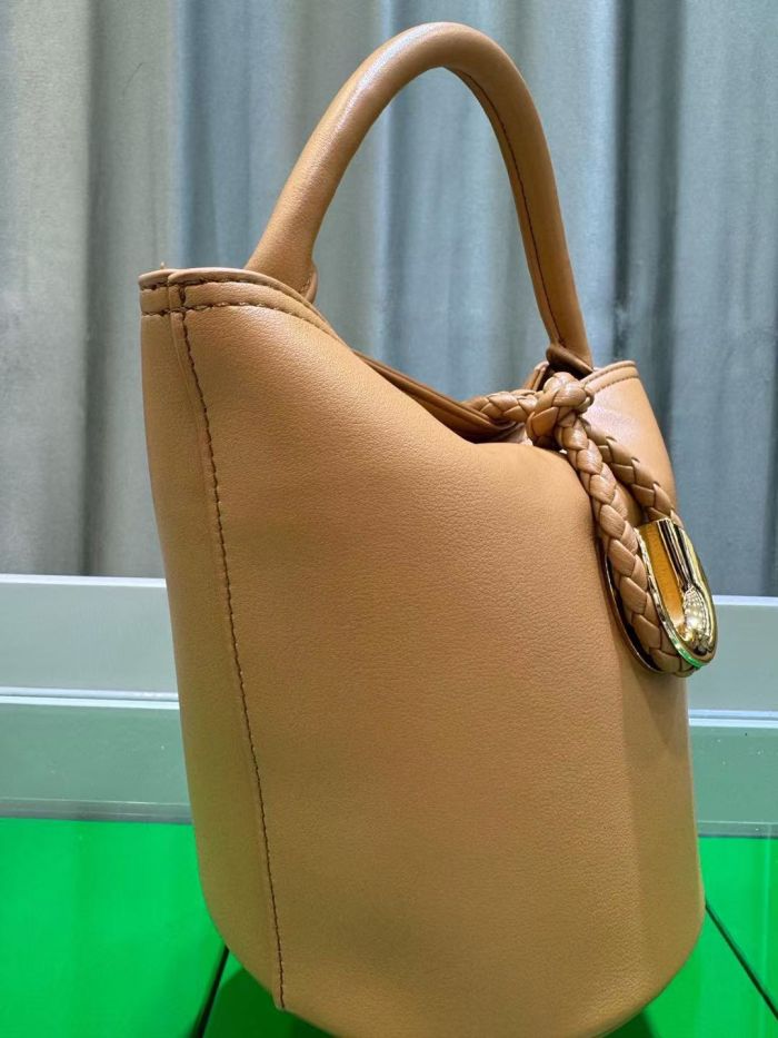 Genuine Leather Bucket Bag