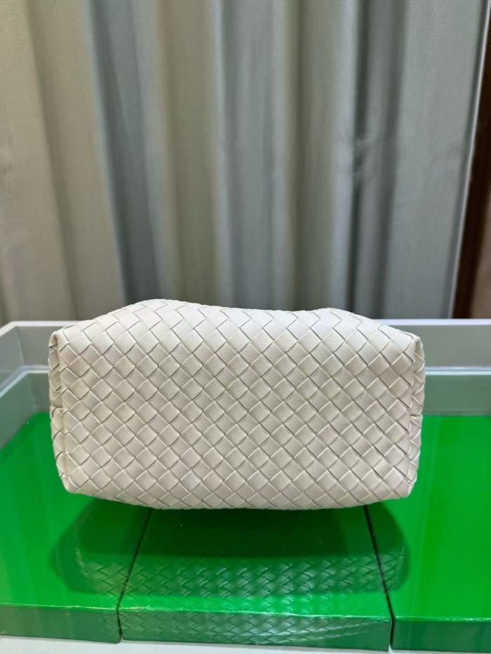 2025 Genuine Cowhile Leather Small Woven Tote Shoulder Bag