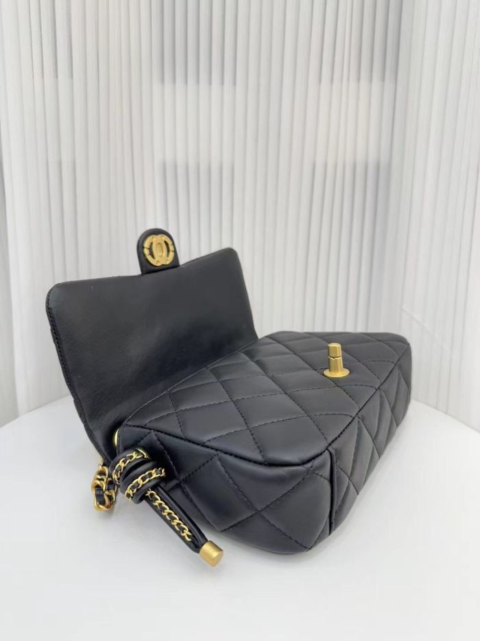 Leather Plaid Shoulder Bag