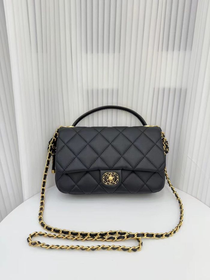 Leather Plaid Shoulder Bag