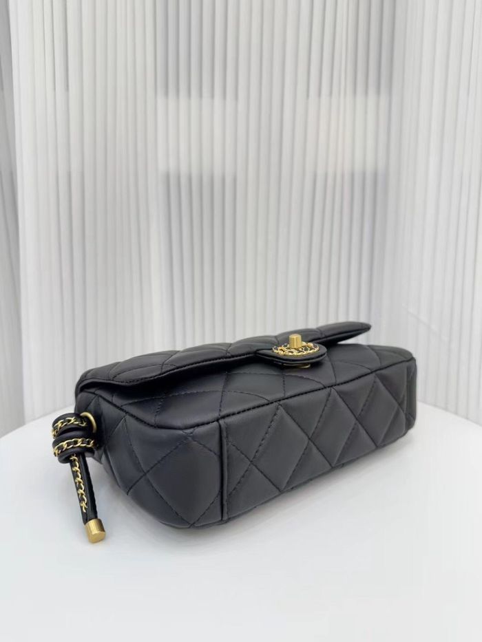 Leather Plaid Shoulder Bag
