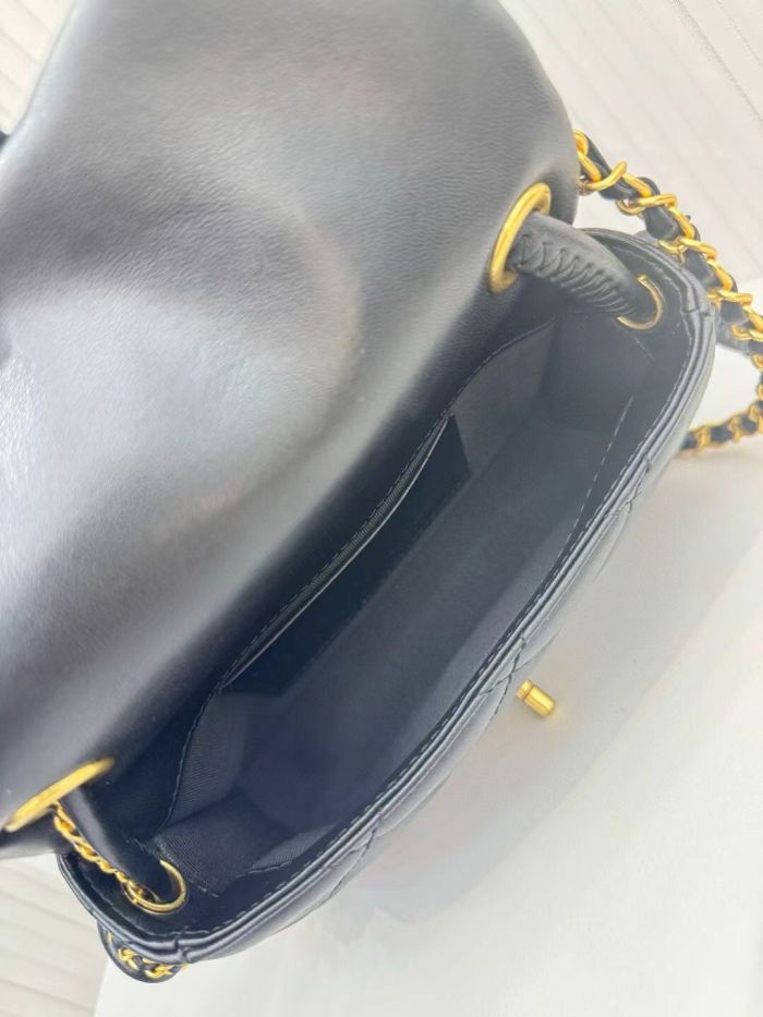 Leather Plaid Shoulder Bag