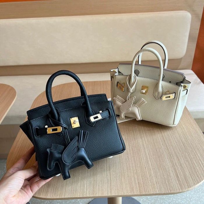 20cm Togo Leather Top Handle bag