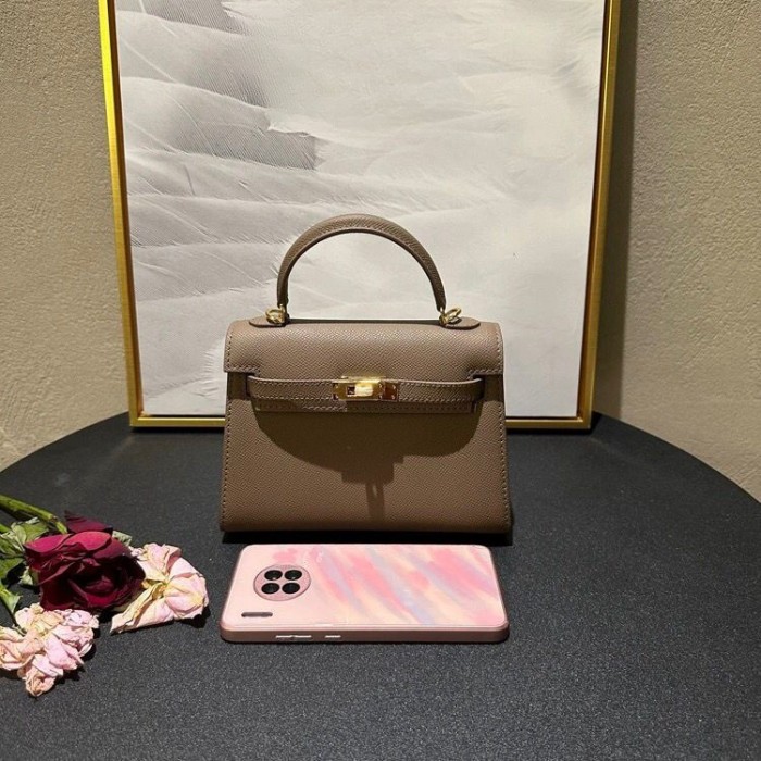 Epsom Leather Tote Shoulder Bag