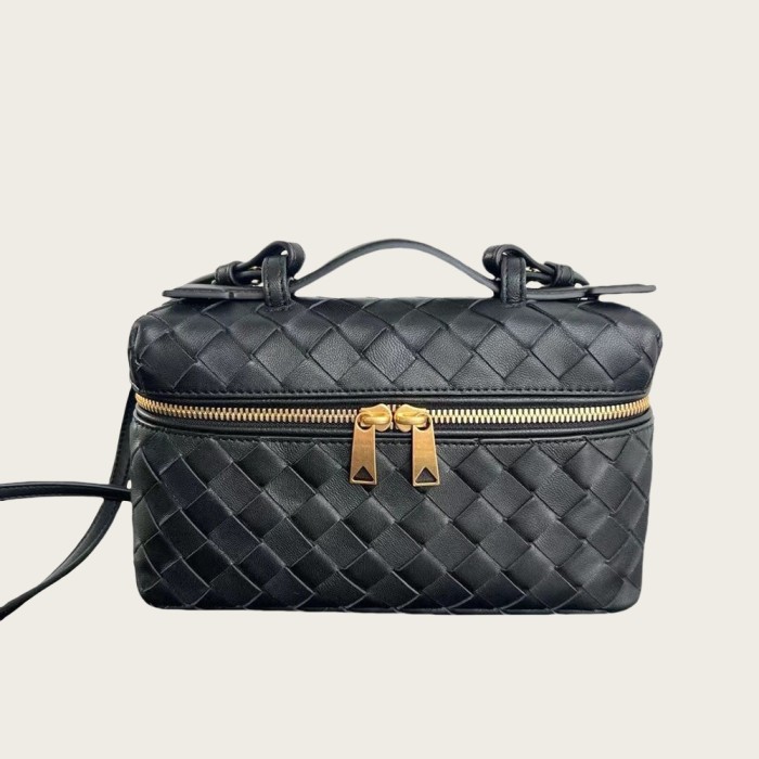 Leather Woven Tote Shoulder Bag