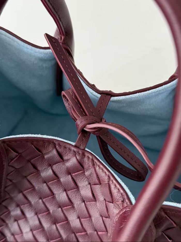 Woven Genuine Leather Tote Shoulder Bag