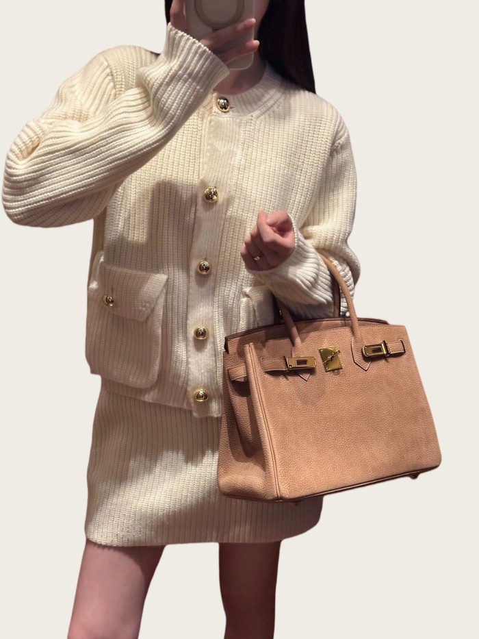 Genuine Deerskin Leather Tote Bag