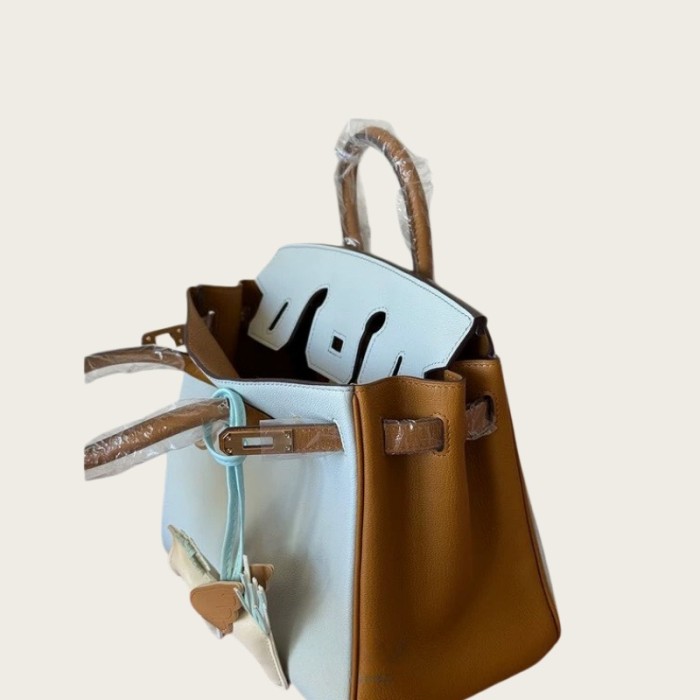 Imported Leather Cherve Grain  Tote Bag