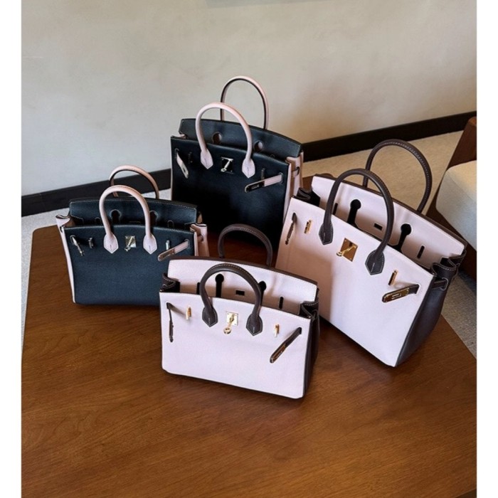 Imported Leather Cherve Grain  Tote Bag